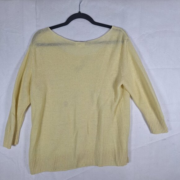 Eileen fisher yellow 100% linen shirt size large - Picture 2 of 4